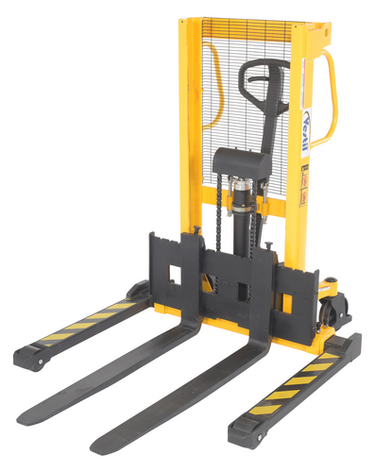 Stacker Manual Pump 3 - 35 In. 2,000 Lb. Capacity Black / Yellow